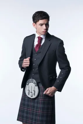 Oban Grey Tweed Kilt Jacket and Waistcoat