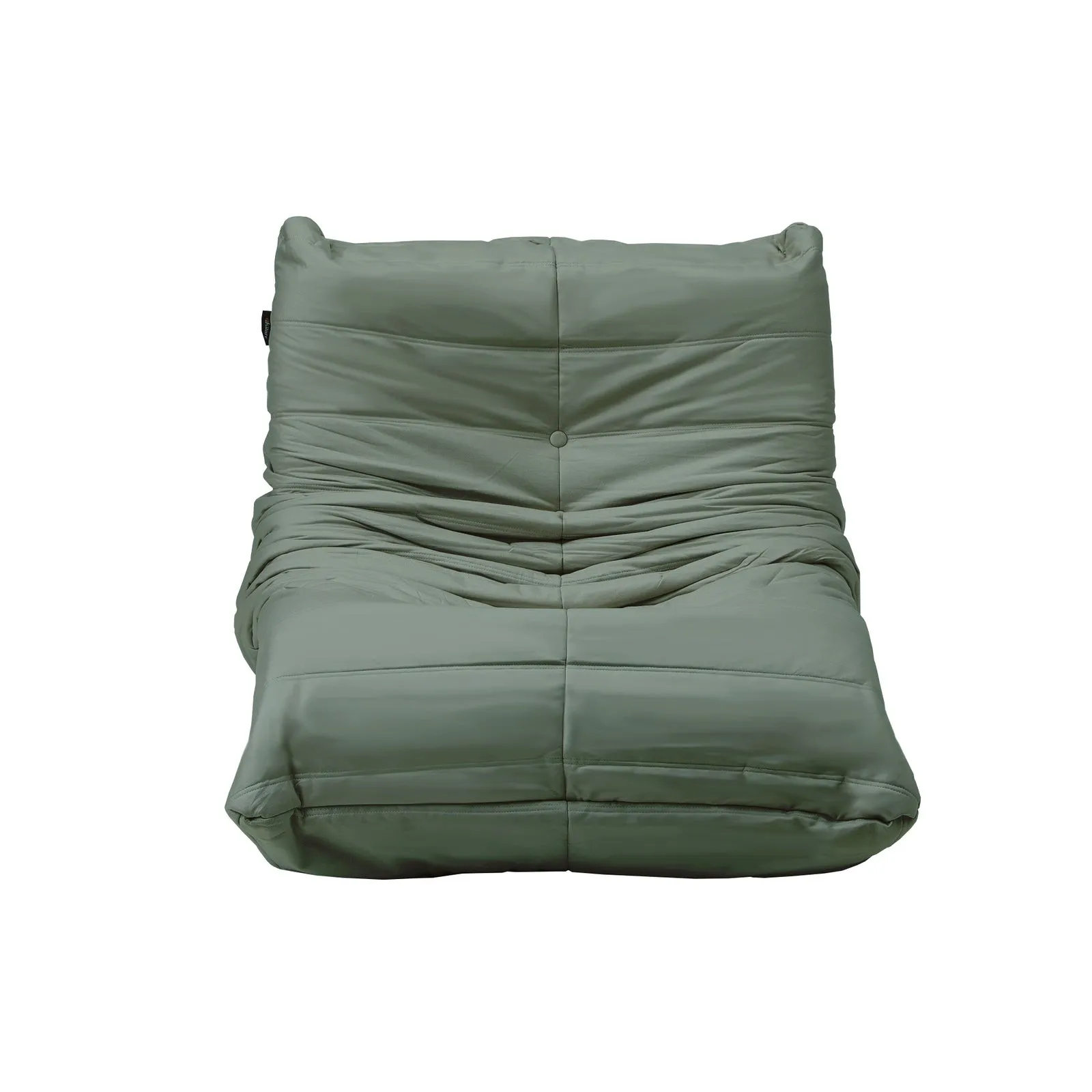 Oikiture Floor Sofa Accent Chair Lazy Couch Lounge Recliner Green Polyester