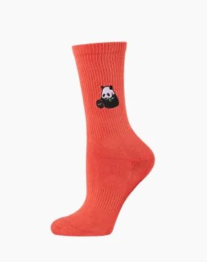 Panda Zoo Conservation Women's Bamboo Crew Socks