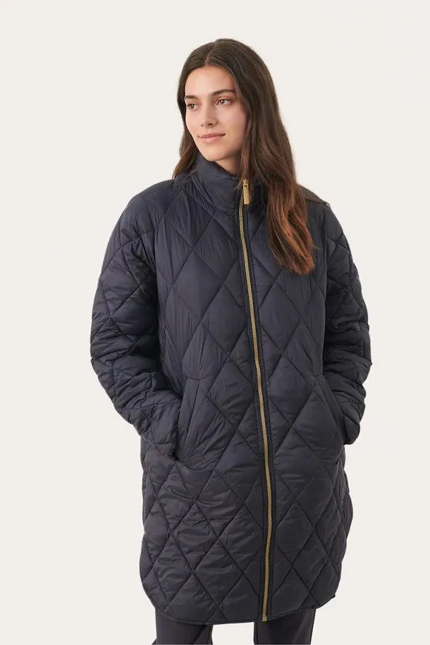 PART TWO OLILAS PADDED COAT DARK NAVY