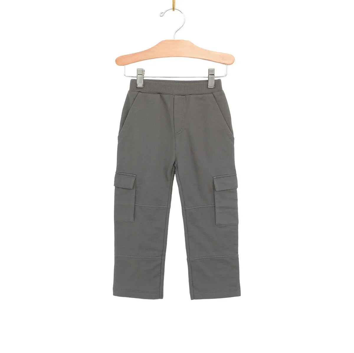 Pewter Brushed Fleece Cargo Pants