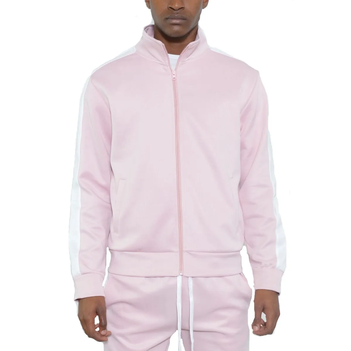 Pink Stripe Track Jacket