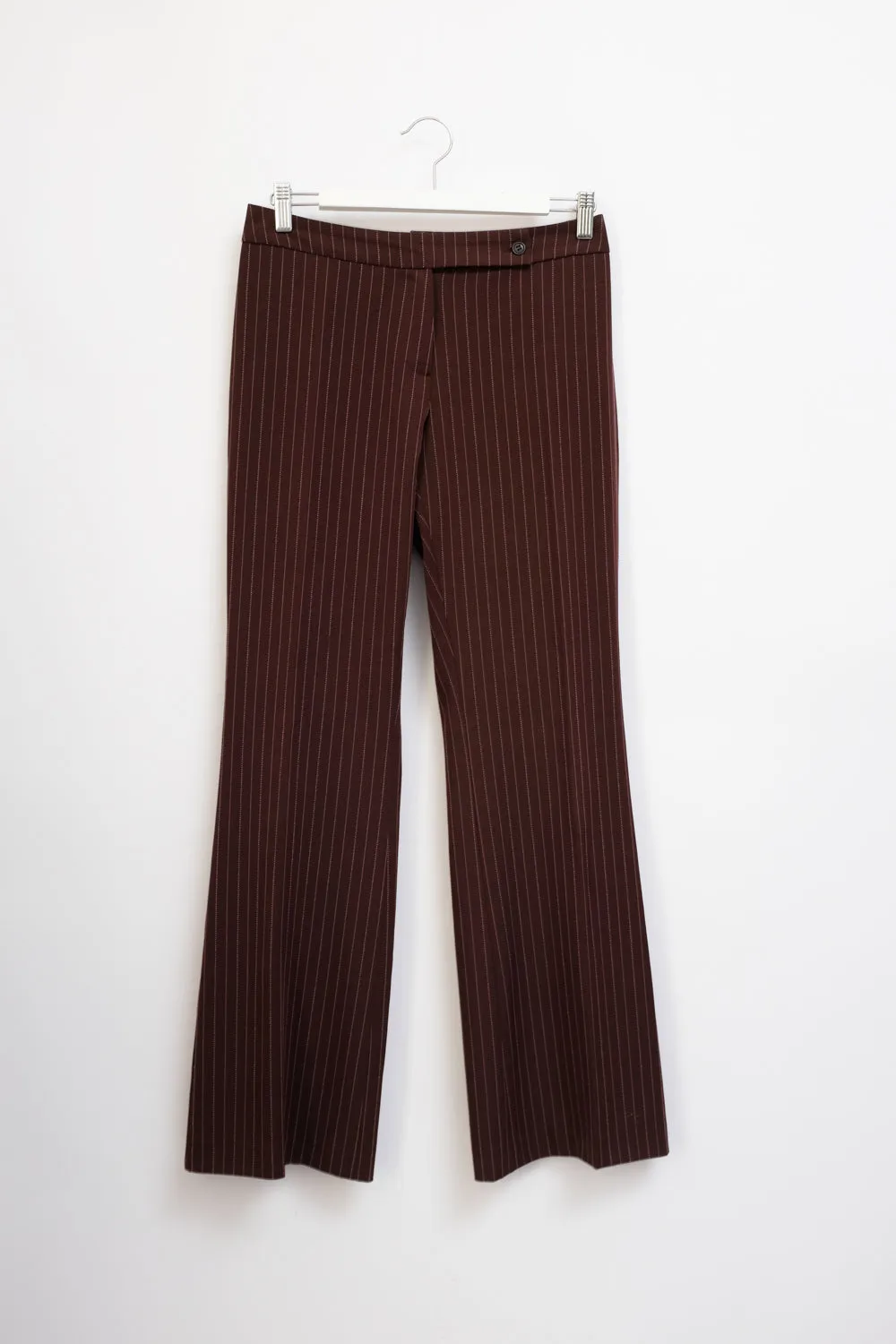 PINSTRIPE BURGUNDY PANT SUIT