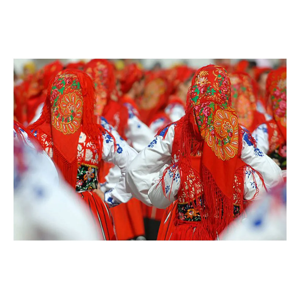 Portuguese Folklore Regional Half Head Viana Scarf Shawl