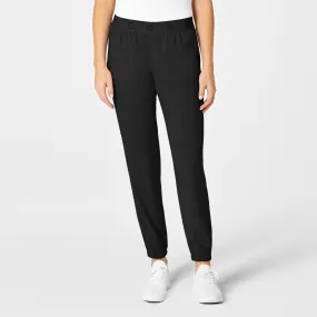 PRO Women's Slim Cargo Jogger Scrub Pant - Black