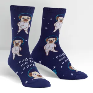 Pugston, We Have a Problem Women's Crew Sock