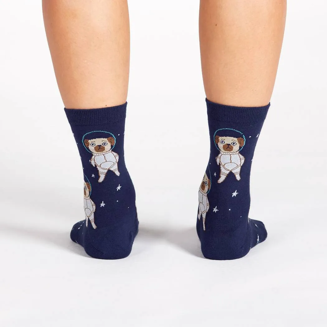 Pugston, We Have a Problem Women's Crew Sock