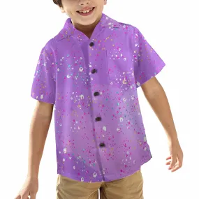 Purple Splash  Little Boys Hawaiian Shirt