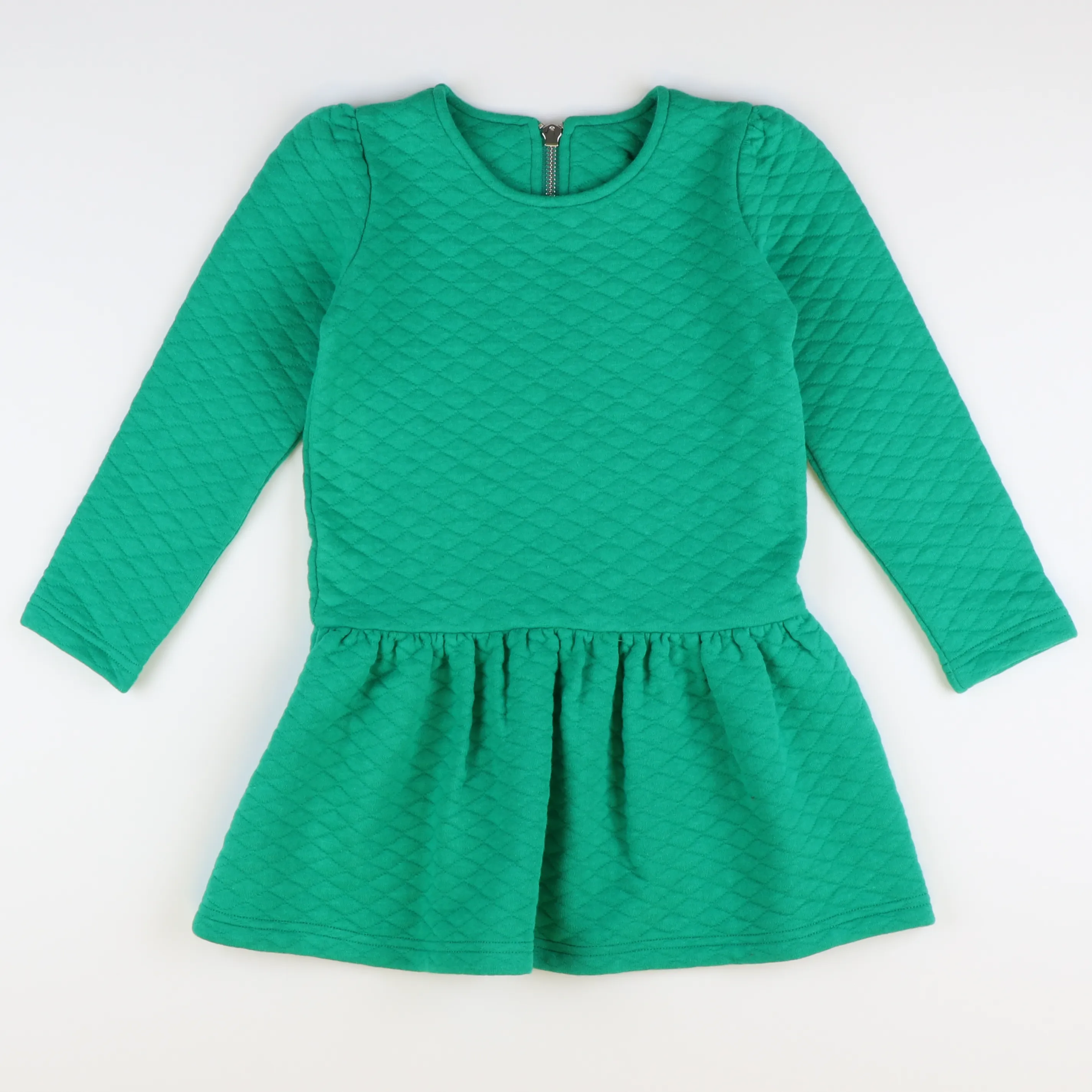 Quilted Party Dress - Christmas Green