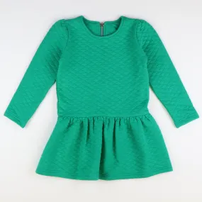 Quilted Party Dress - Christmas Green