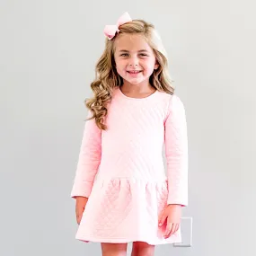 Quilted Party Dress - Light Pink