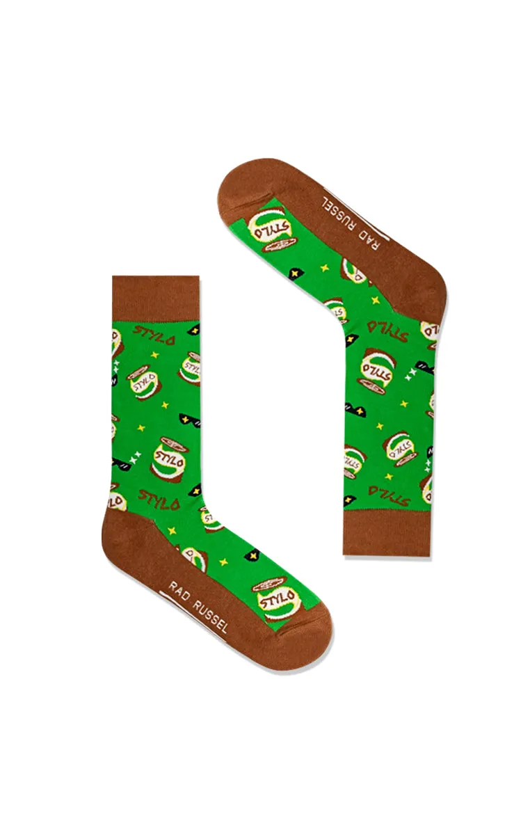 Rad Russel Stylo Singlish Slang Crew Socks