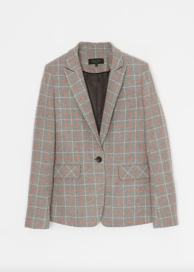 Rag & Bone Collection - Rylie Check Blazer in Grey Check