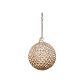 RAZ Quilted Bauble Champagne 10cm