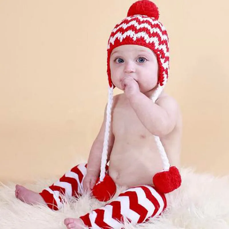 Red Chevron Leg Warmers, Baby, Toddler