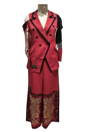 Red Vermilion Blazer Set