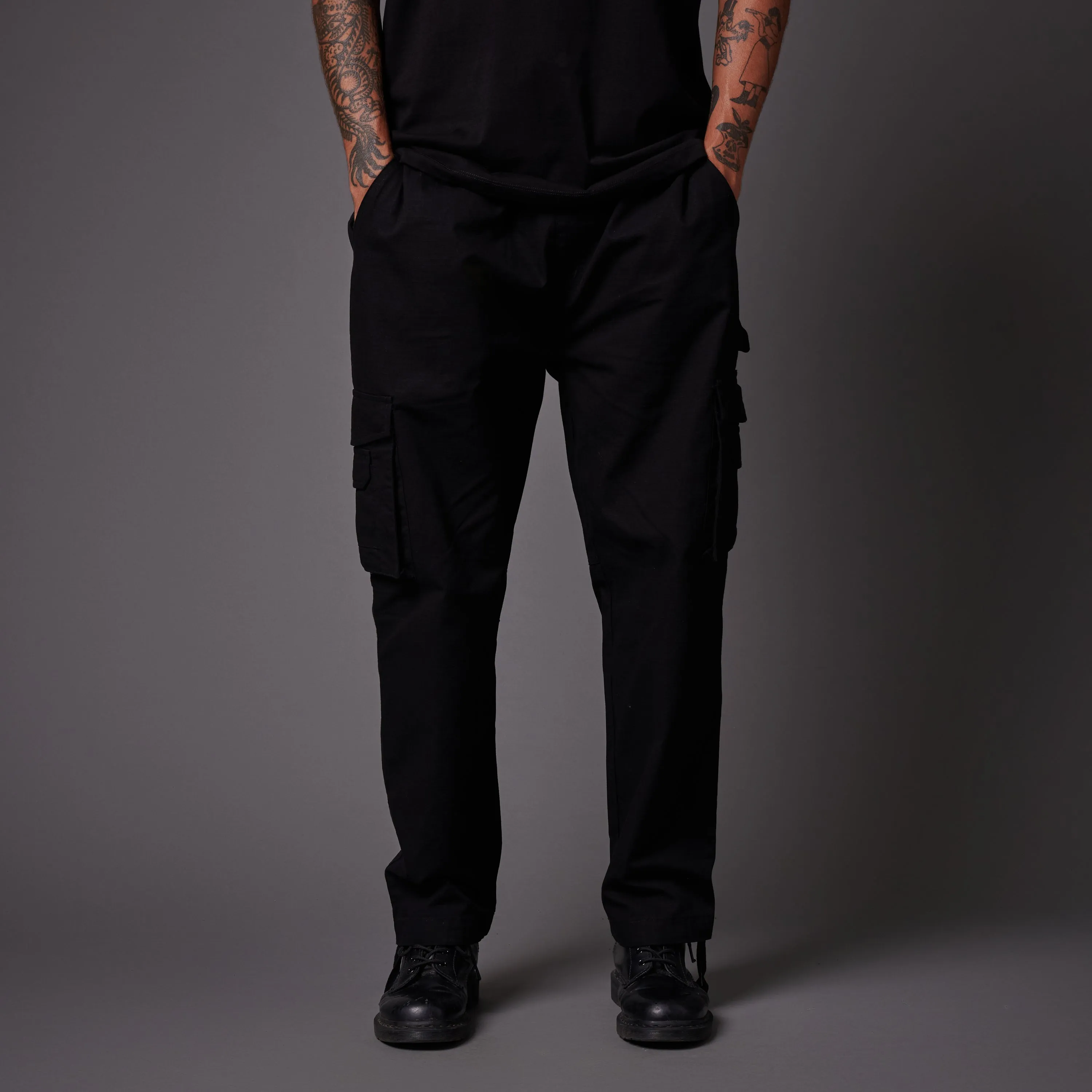 Ripstop Baggy Cargo Black