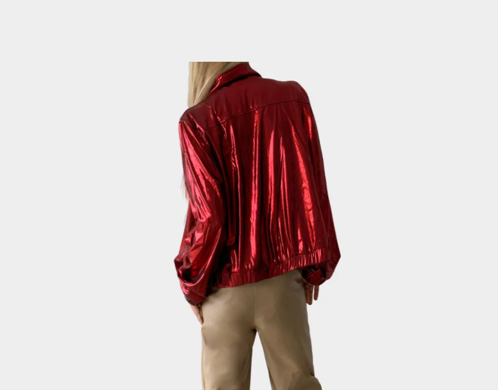 Rouge Metallic Jacket - The St. Tropez