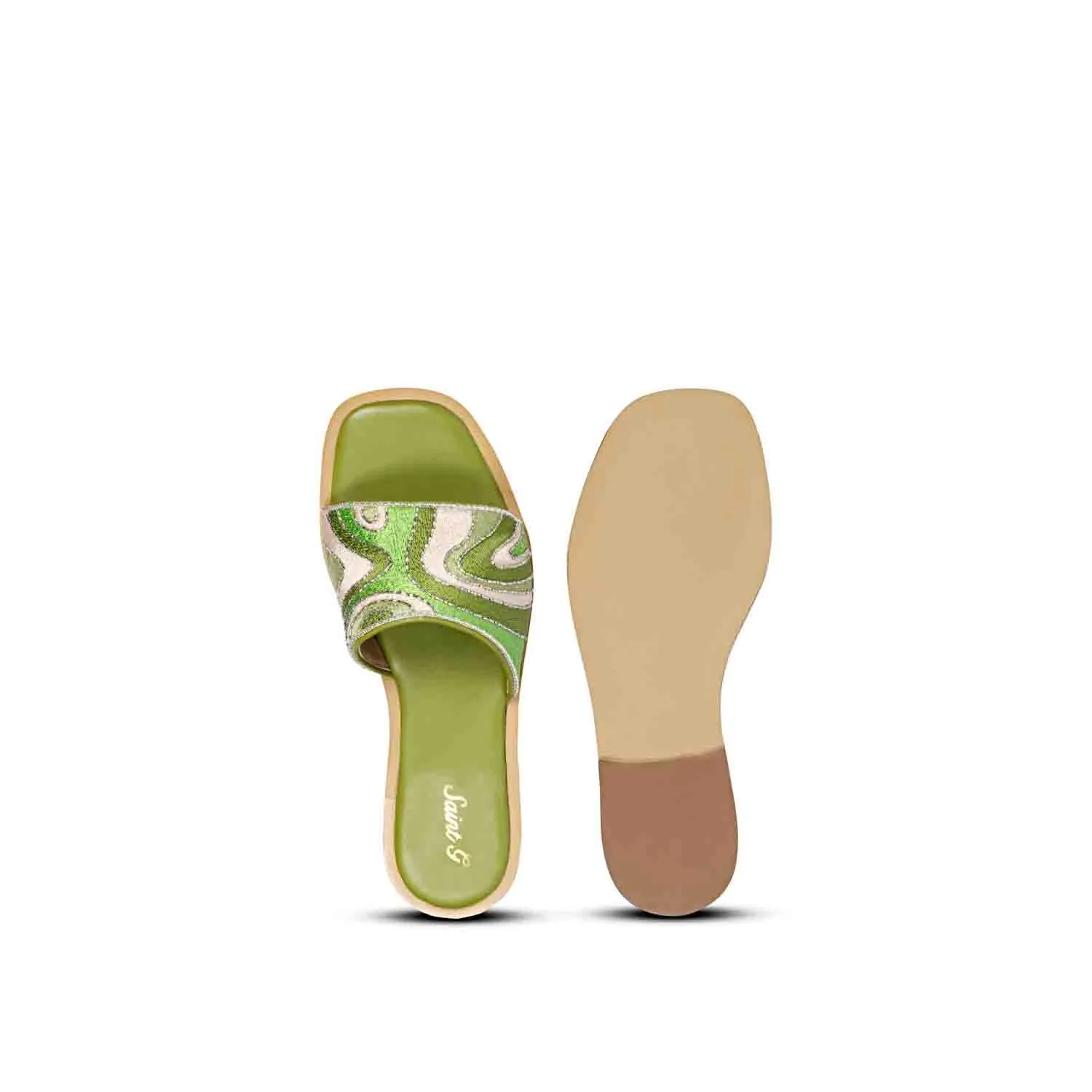 SAINT  GIORGIA  MULTI GREEN SLIP ON