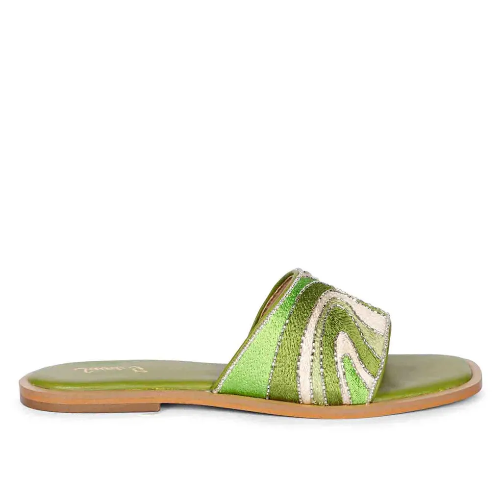 SAINT  GIORGIA  MULTI GREEN SLIP ON