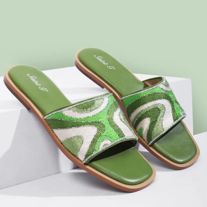 SAINT  GIORGIA  MULTI GREEN SLIP ON