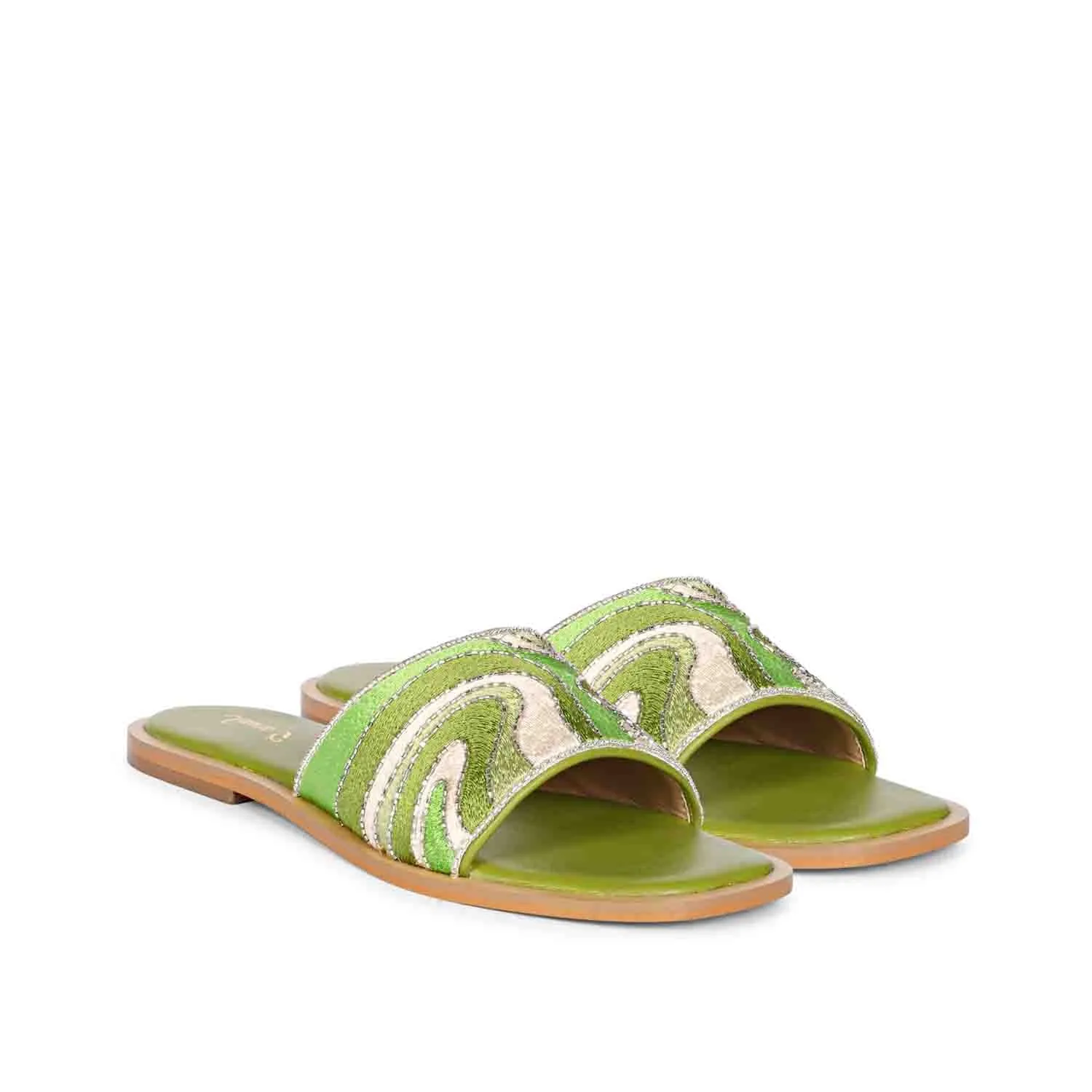 SAINT  GIORGIA  MULTI GREEN SLIP ON