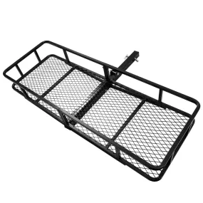 San Hima Cargo Carrier Luggage Basket Car Rack Foldable Hitch Mount Steel Mesh