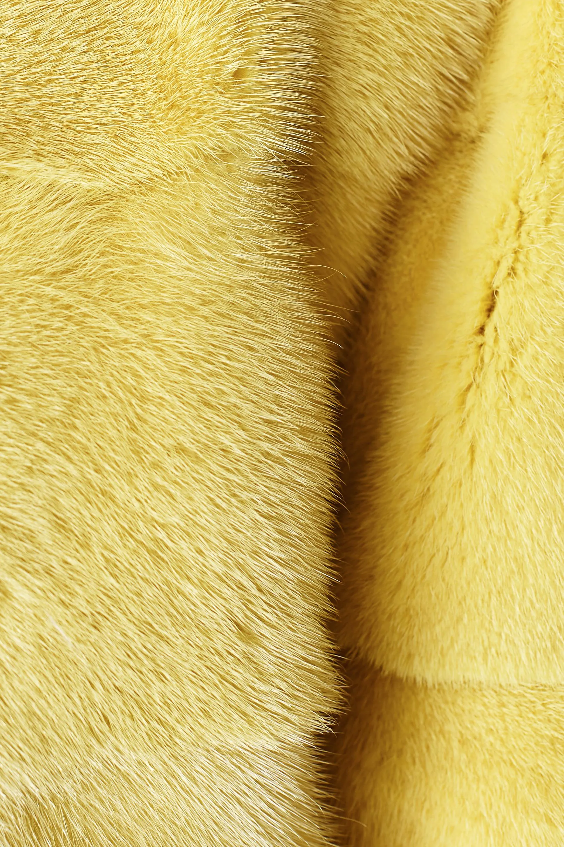 Sarah Mini Mink Fur Jacket Limone