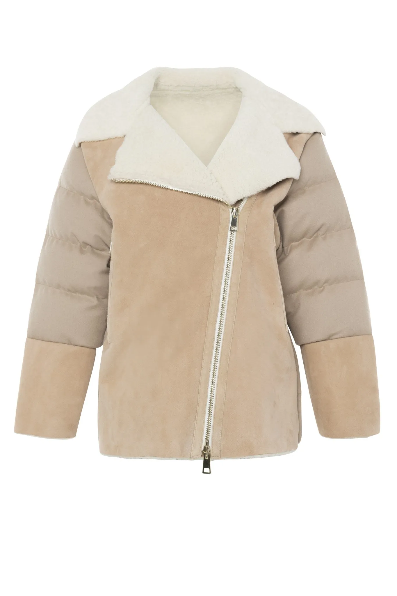 Shearling and Loro Piana Cashmere Quilted Jacket