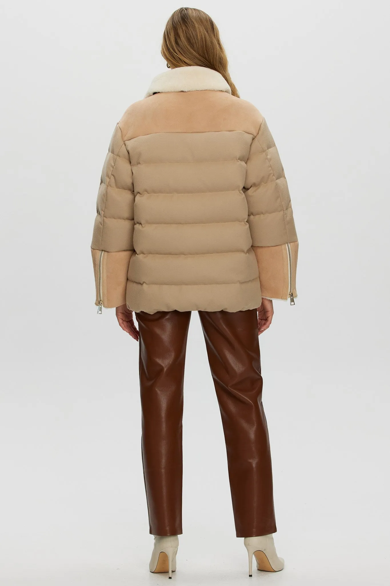 Shearling and Loro Piana Cashmere Quilted Jacket