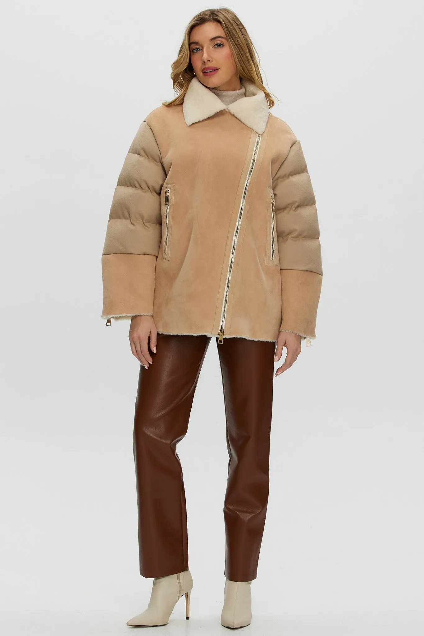 Shearling and Loro Piana Cashmere Quilted Jacket