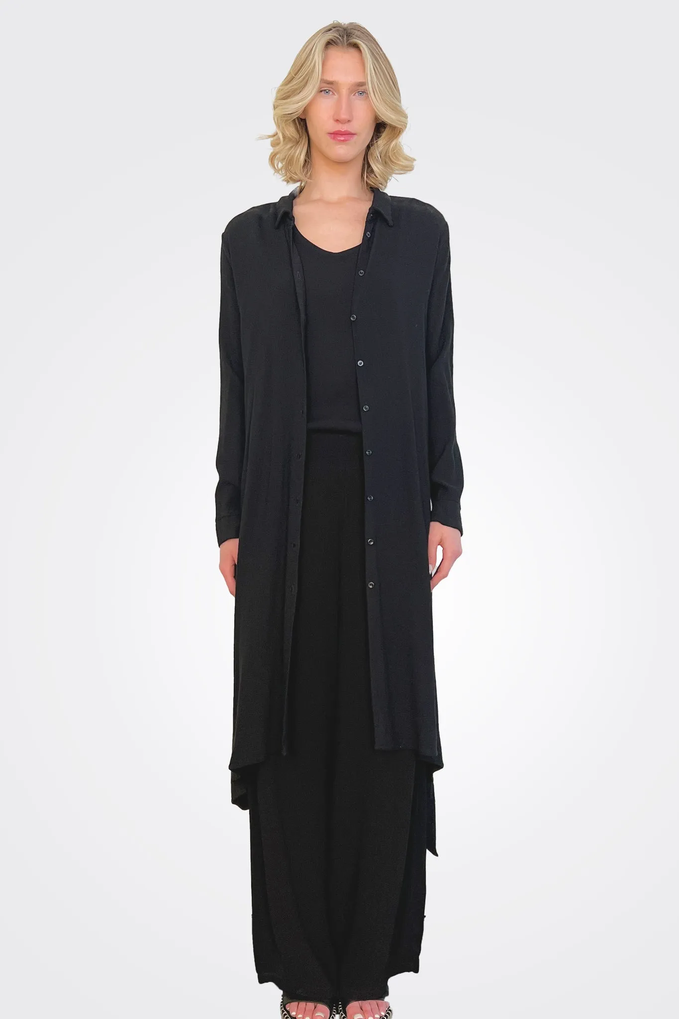 Shirt Dress - Black