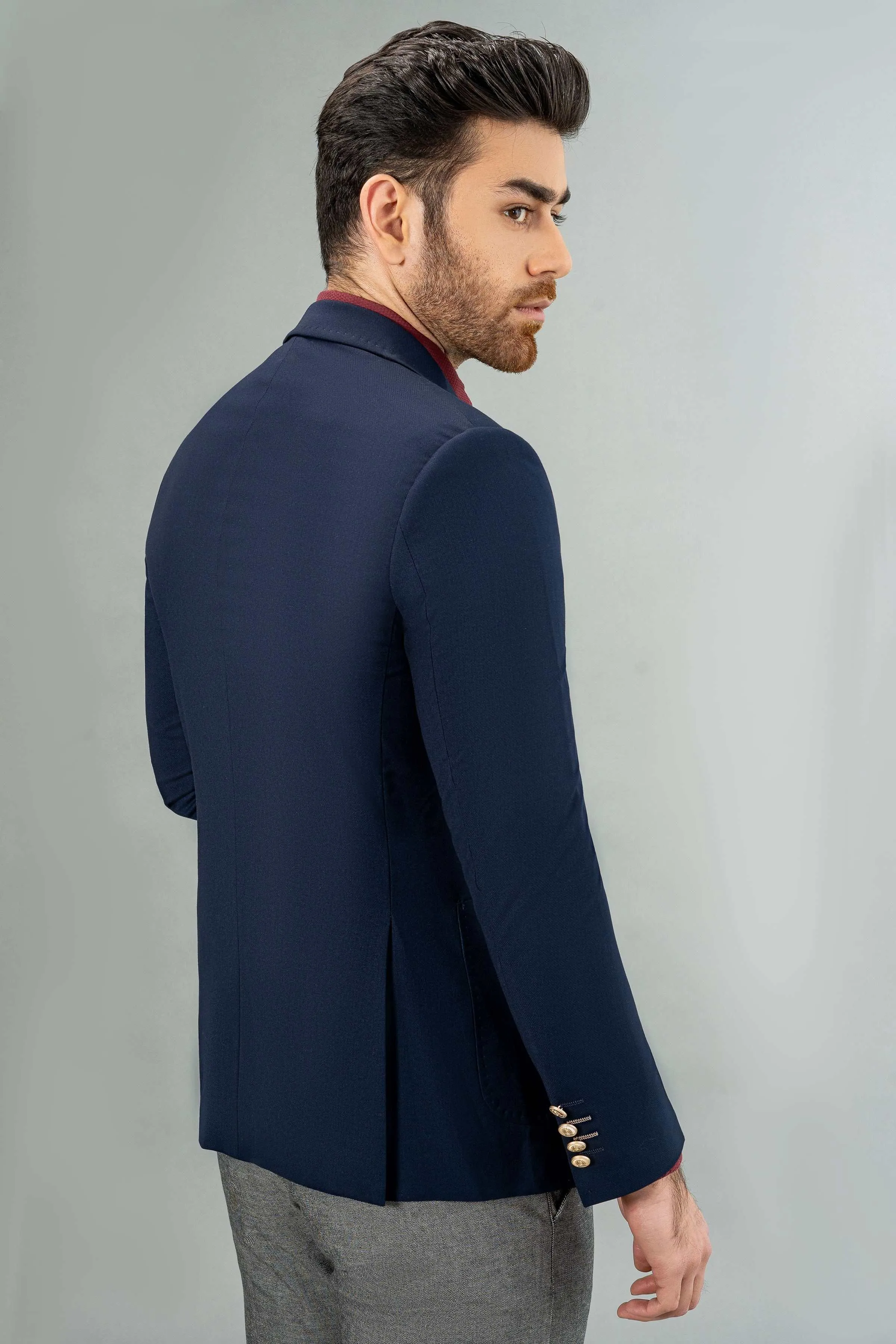 SIGNATURE CASUAL COAT NAVY