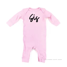 Sis - Cursive - One Piece Baby Sleeper