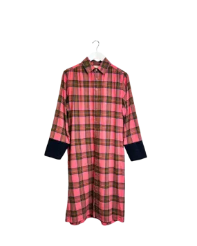 Size S - Barry Made Pink Flannel Midi Dress