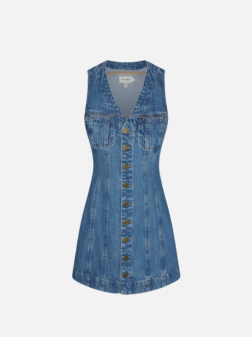 Sleeveless Trucker Pocket Dress -- Delaware