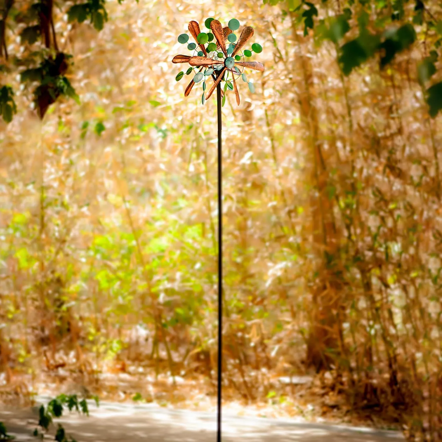 Solar Wind Spinner Aviator3 75in Multi-Color Seasonal LED Lighting Solar Powered Glass