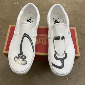 Stethoscope Slip Ons - Doctor Nurse Health Care Shoes