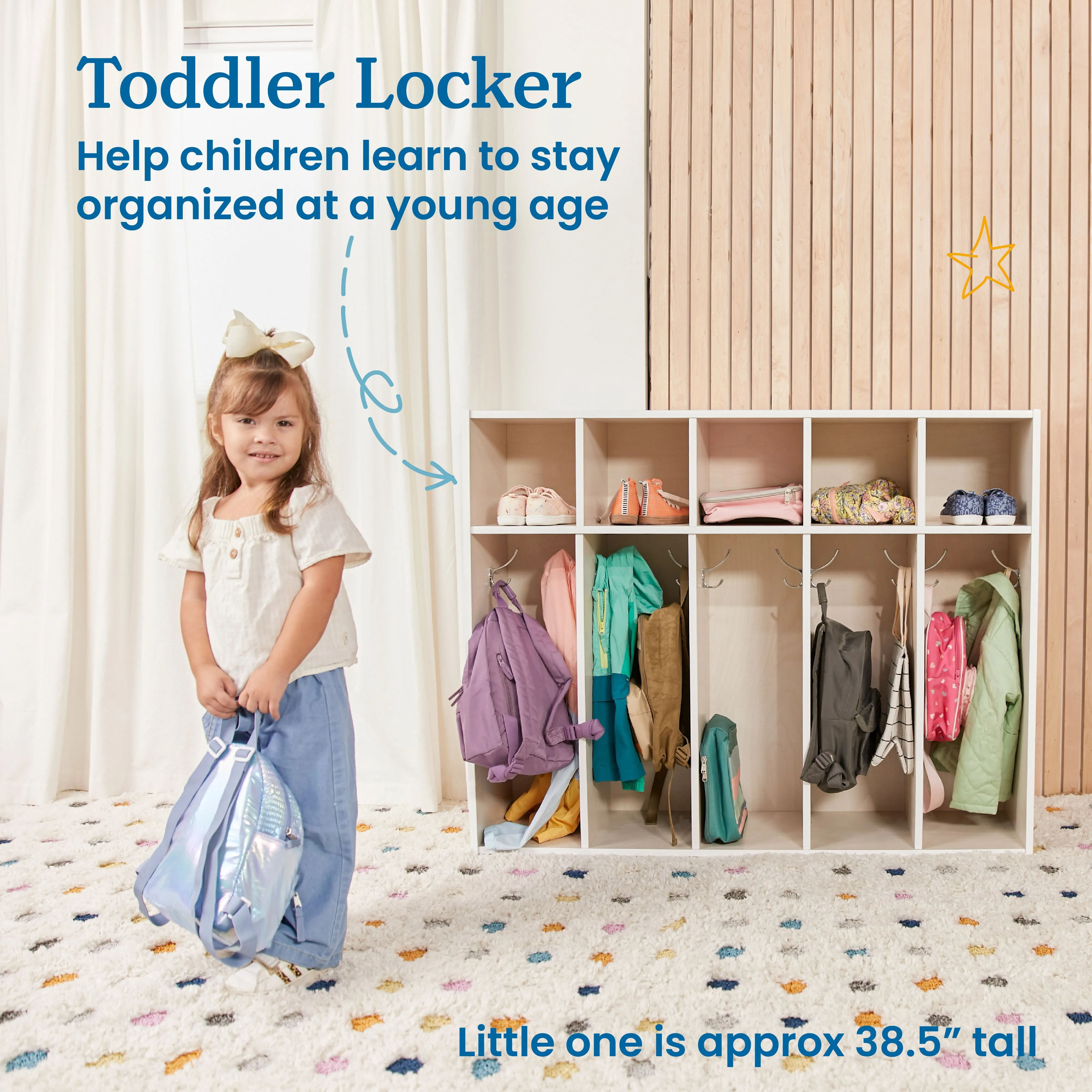 Streamline 5-Section Toddler Coat Locker, Classroom Furniture