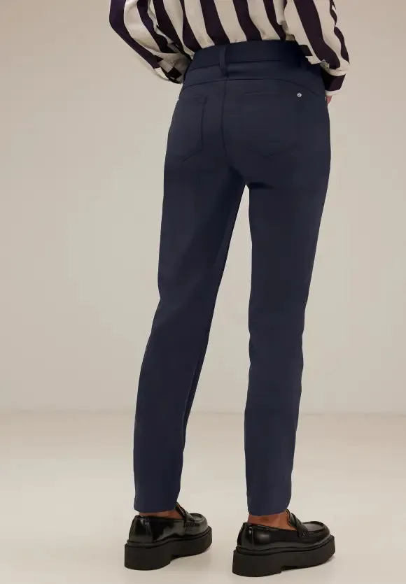 Street One Technostretch trousers with zip detail black