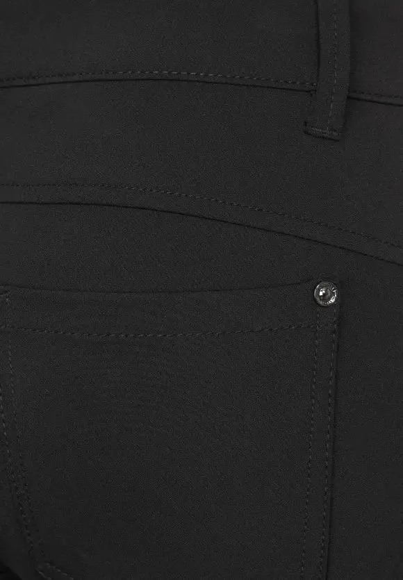 Street One Technostretch trousers with zip detail black