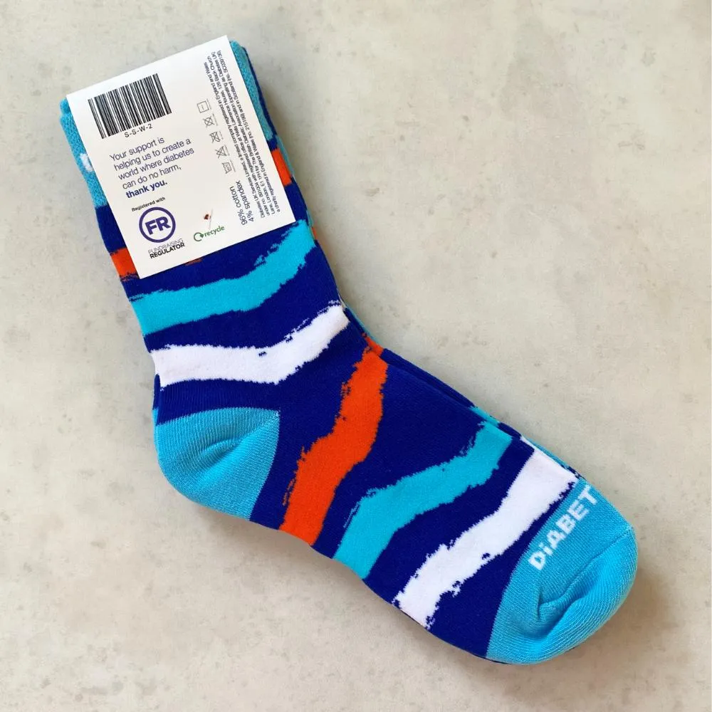 Stripes Diabetes UK Socks Twin Pack