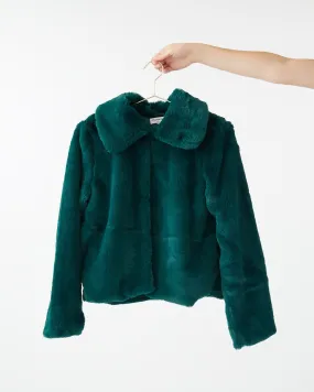 Sundays Faux Fur Jacket - Emerald