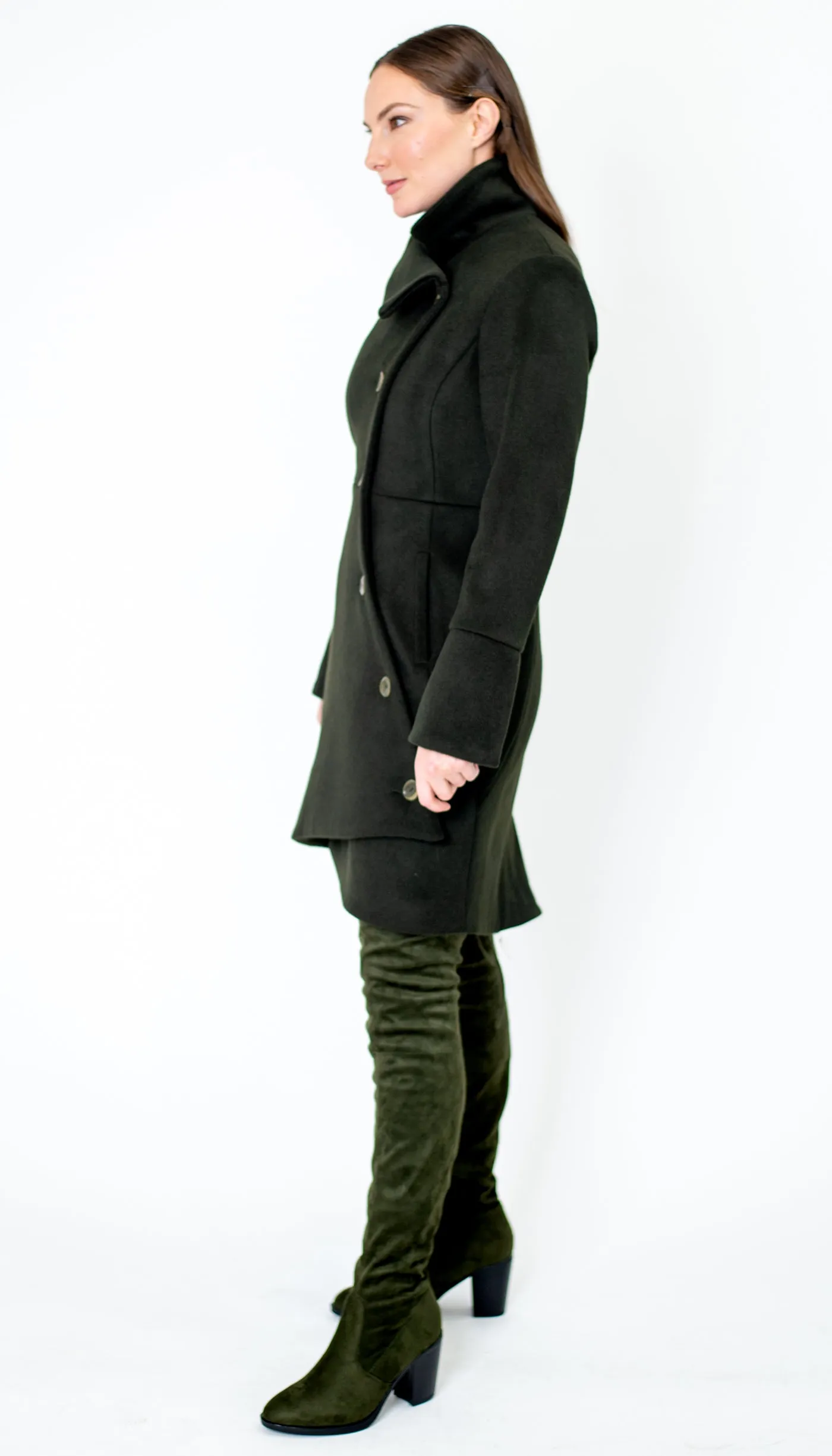 Swerve Coat / Wool/Nylon/Cashmere / Olive