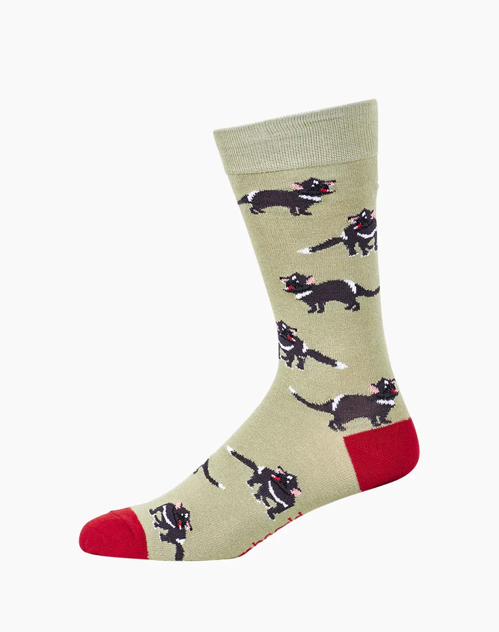 Tassie Devil Men's Bamboo Crew Socks