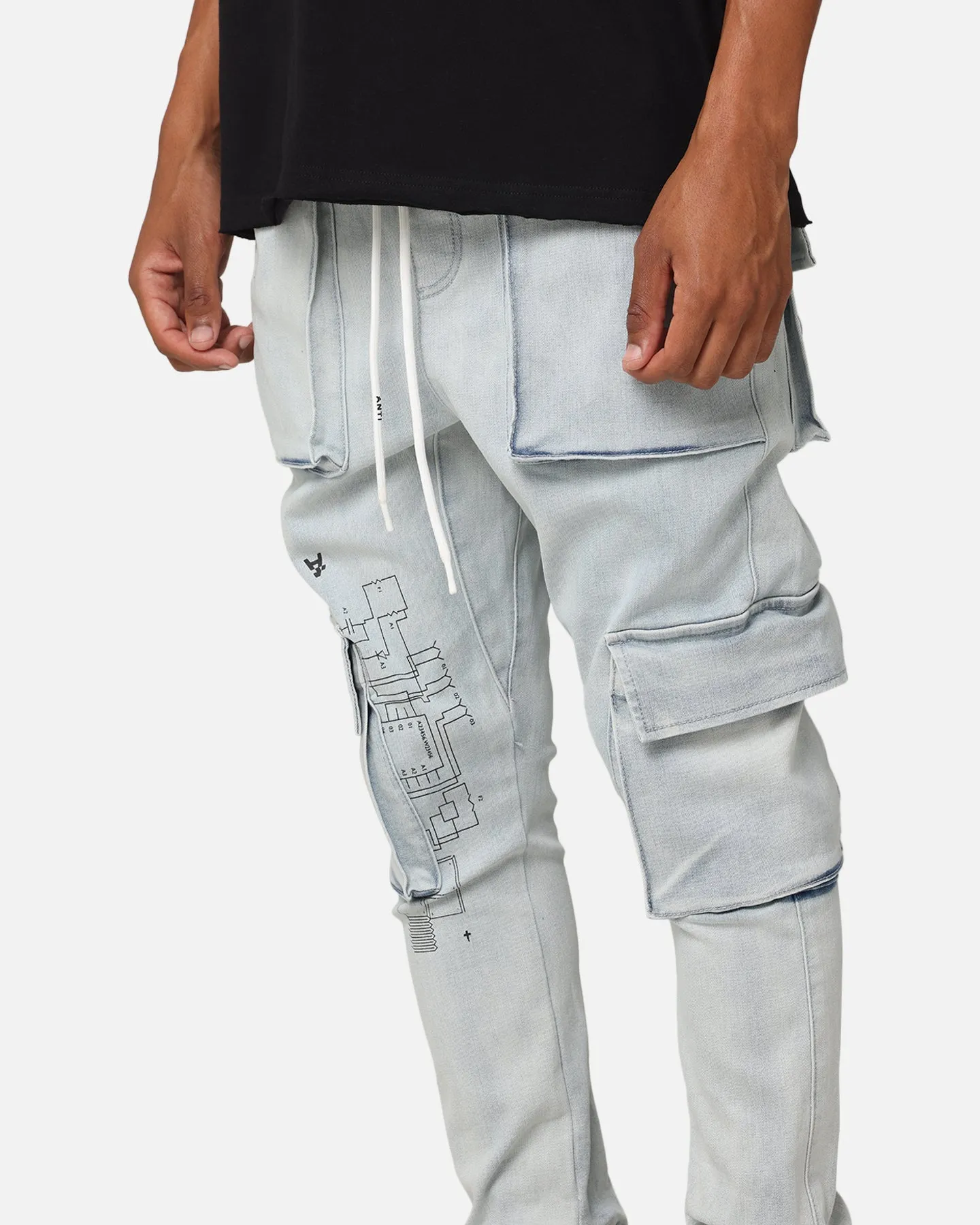 The Anti Order Blueprint Denim Joggers Superwash Blue