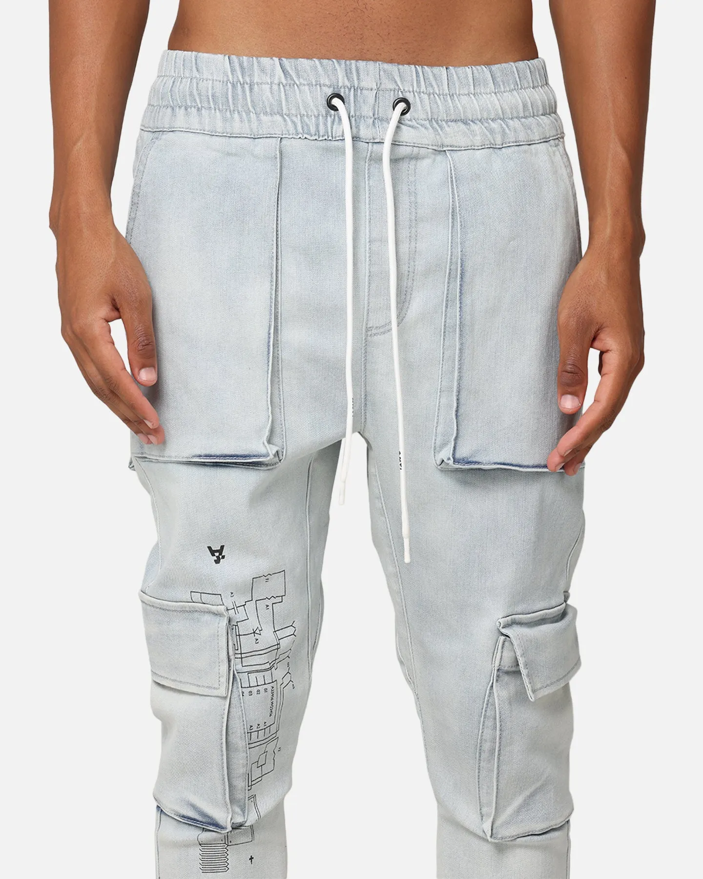 The Anti Order Blueprint Denim Joggers Superwash Blue