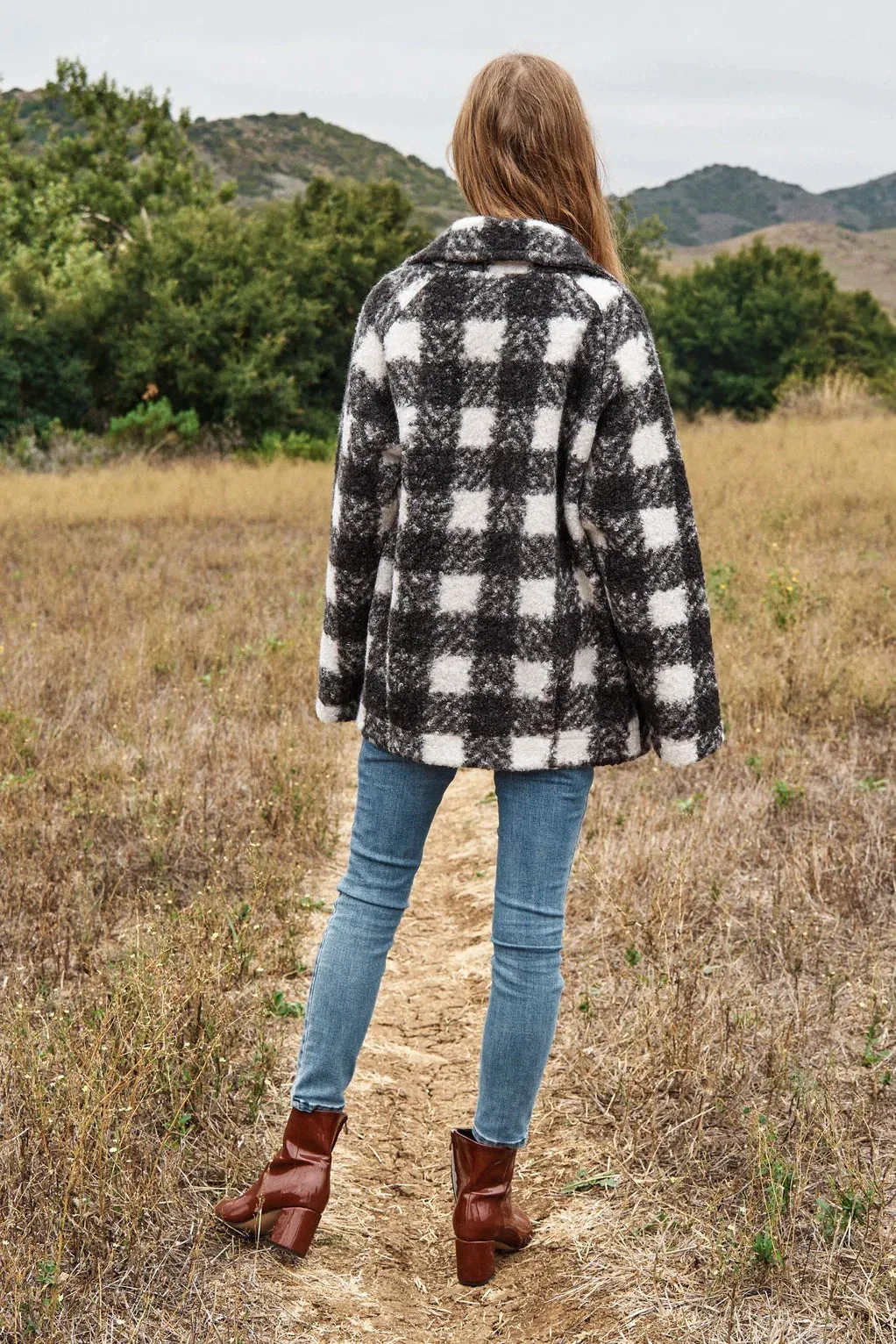 The Buffalo Check Boucle Jacket - Black