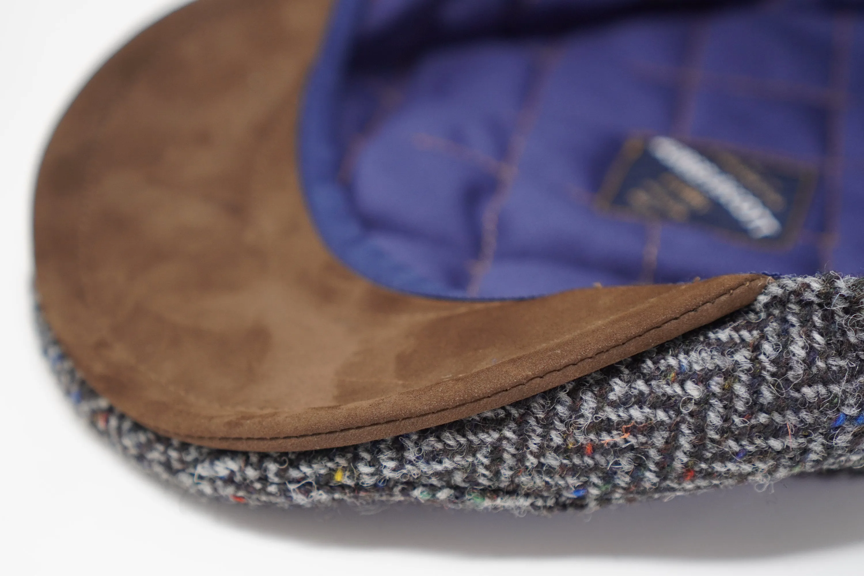 The Sloan - Irish Tweed with Leather Peak Cap