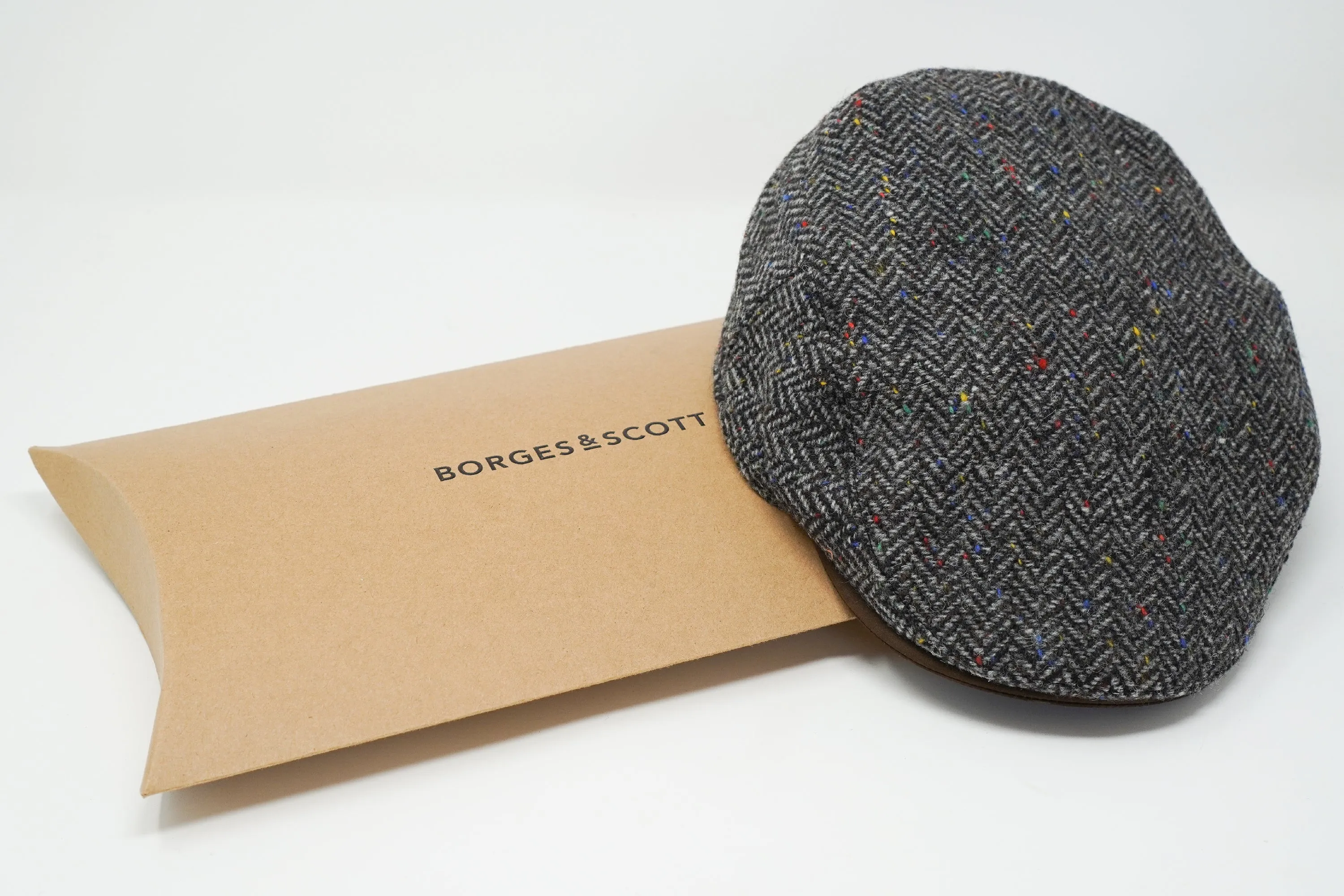 The Sloan - Irish Tweed with Leather Peak Cap